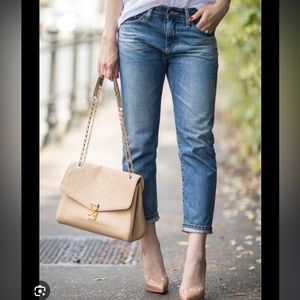 AG-Adriano Goldschmied The Drew straight leg boyfriend jean size 32R cropped